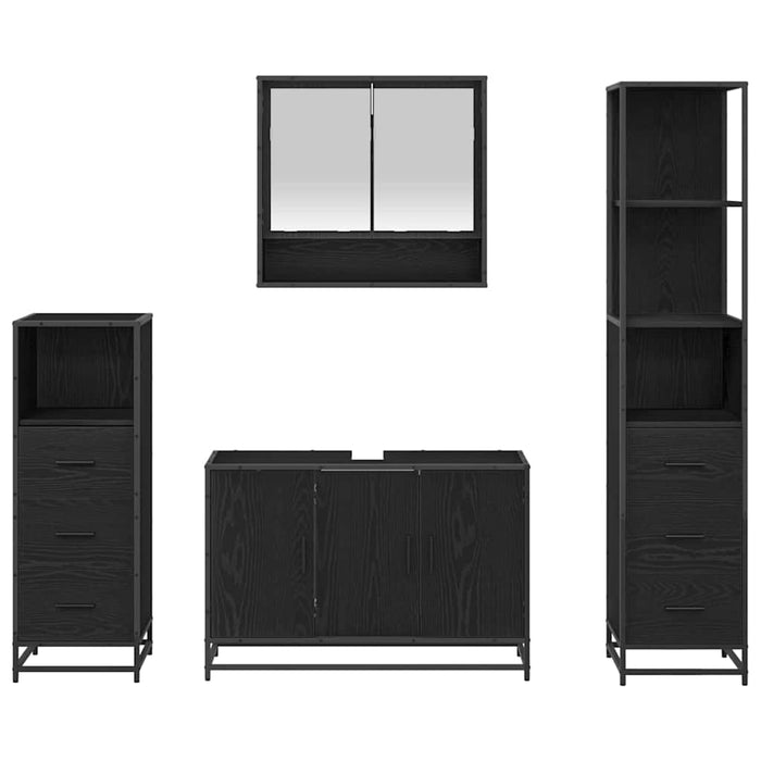 Set de mobilier pentru baie cu sertar 3 pcs Stejar Artizanal WALTI