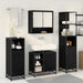 Set de mobilier pentru baie 3 pcs Stejar Negru Lemn compozit - WALTI WALTI