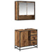 Set de mobilier pentru baie 2 pcs Lemn Vechi Lemn compozit - WALTI WALTI