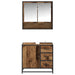 Set de mobilier pentru baie 2 pcs Lemn Vechi Lemn compozit - WALTI WALTI