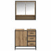 Set de mobilier pentru baie cu sertar 2 pcs Stejar Artizanal - WALTI WALTI