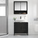 Set de mobilier pentru baie 2 pcs Stejar Negru Lemn compozit - WALTI WALTI