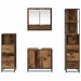 Set de mobilier pentru baie 4 pcs Lemn Vechi Lemn compozit - WALTI WALTI