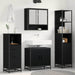 Set de mobilier pentru baie 4 pcs Stejar Negru Lemn compozit - WALTI WALTI