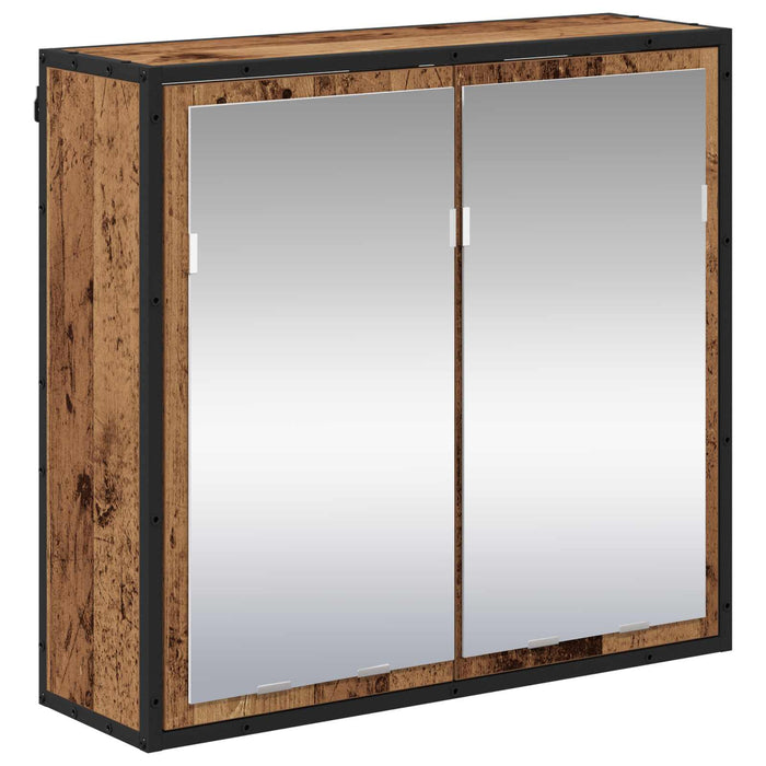 Set de mobilier pentru baie 3 pcs Lemn Vechi Lemn compozit - WALTI WALTI