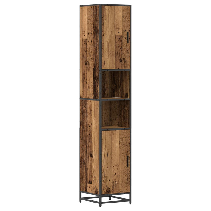 Set de mobilier pentru baie 3 pcs Lemn Vechi Lemn compozit - WALTI WALTI