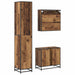 Set de mobilier pentru baie 3 pcs Lemn Vechi Lemn compozit - WALTI WALTI