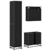Set de mobilier pentru baie 3 pcs Stejar Negru Lemn compozit - WALTI WALTI