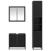 Set de mobilier pentru baie 3 pcs Stejar Negru Lemn compozit - WALTI WALTI