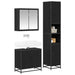 Set de mobilier pentru baie 3 pcs Stejar Negru Lemn compozit - WALTI WALTI