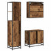 Set de mobilier pentru baie 3 pcs Lemn Vechi Lemn compozit - WALTI WALTI