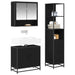 Set de mobilier pentru baie 3 pcs Stejar Negru Lemn compozit - WALTI WALTI