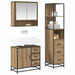 Set de mobilier pentru baie cu sertar 3 pcs Stejar Artizanal - WALTI WALTI