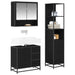 Set de mobilier pentru baie 3 pcs Stejar Negru Lemn compozit - WALTI WALTI