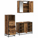 Set de mobilier pentru baie 3 pcs Lemn Vechi Lemn compozit - WALTI WALTI