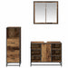 Set de mobilier pentru baie 3 pcs Lemn Vechi Lemn compozit - WALTI WALTI