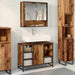 Set de mobilier pentru baie 2 pcs Lemn Vechi Lemn compozit - WALTI WALTI