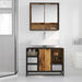 Set de mobilier pentru baie 2 pcs Lemn Vechi Lemn compozit - WALTI WALTI