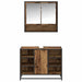Set de mobilier pentru baie 2 pcs Lemn Vechi Lemn compozit - WALTI WALTI