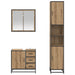 Set de mobilier pentru baie cu sertar 3 pcs Stejar Artizanal - WALTI WALTI
