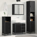 Set de mobilier pentru baie 3 pcs Stejar Negru Lemn compozit - WALTI WALTI