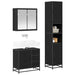 Set de mobilier pentru baie 3 pcs Stejar Negru Lemn compozit - WALTI WALTI
