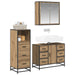 Set de mobilier pentru baie cu sertar 3 pcs Stejar Artizanal - WALTI WALTI
