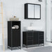 Set de mobilier pentru baie 3 pcs Stejar Negru Lemn compozit - WALTI WALTI