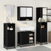 Set de mobilier pentru baie 4 pcs Stejar Negru Lemn compozit - WALTI WALTI