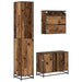 Set de mobilier pentru baie 3 pcs Lemn Vechi Lemn compozit - WALTI WALTI
