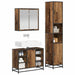 Set de mobilier pentru baie 3 pcs Lemn Vechi Lemn compozit - WALTI WALTI