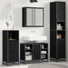 Set de mobilier pentru baie 3 pcs Stejar Negru Lemn compozit - WALTI WALTI