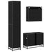 Set de mobilier pentru baie 3 pcs Stejar Negru Lemn compozit - WALTI WALTI