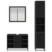 Set de mobilier pentru baie 3 pcs Stejar Negru Lemn compozit - WALTI WALTI