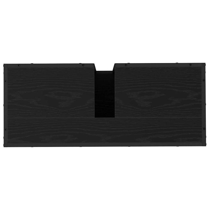 Set de mobilier pentru baie 3 pcs Stejar Negru Lemn compozit - WALTI WALTI