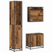 Set de mobilier pentru baie 3 pcs Lemn Vechi Lemn compozit - WALTI WALTI
