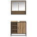 Set de mobilier pentru baie cu sertar 2 pcs Stejar Artizanal - WALTI WALTI