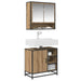 Set de mobilier pentru baie cu sertar 2 pcs Stejar Artizanal - WALTI WALTI