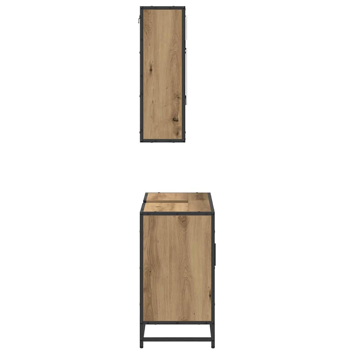 Set de mobilier pentru baie cu sertar 2 pcs Stejar Artizanal - WALTI WALTI
