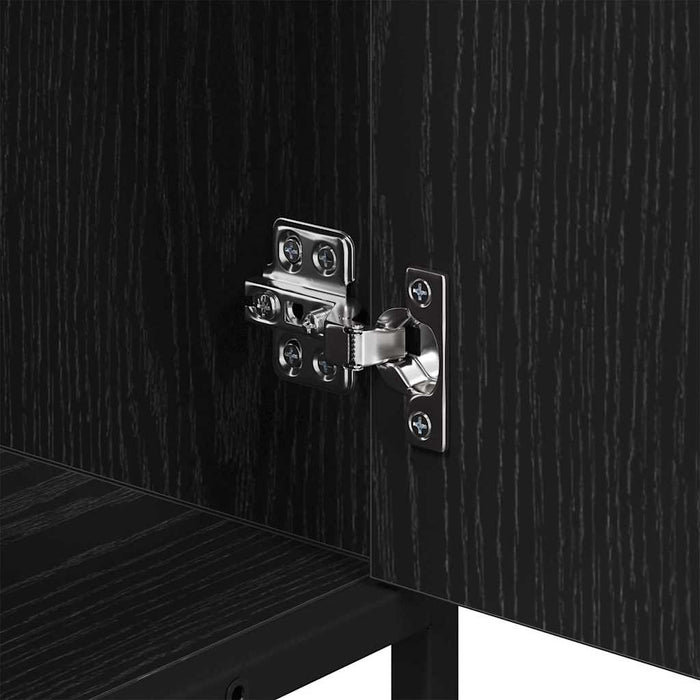 Set de mobilier pentru baie 2 pcs Stejar Negru Lemn compozit - WALTI WALTI
