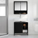 Set de mobilier pentru baie 2 pcs Stejar Negru Lemn compozit - WALTI WALTI