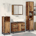 Set de mobilier pentru baie 3 pcs Lemn Vechi Lemn compozit - WALTI WALTI