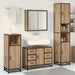 Set de mobilier pentru baie cu sertar 3 pcs Stejar Artizanal - WALTI WALTI