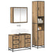 Set de mobilier pentru baie cu sertar 3 pcs Stejar Artizanal - WALTI WALTI