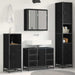Set de mobilier pentru baie 3 pcs Stejar Negru Lemn compozit - WALTI WALTI