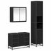 Set de mobilier pentru baie 3 pcs Stejar Negru Lemn compozit - WALTI WALTI