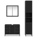 Set de mobilier pentru baie 3 pcs Stejar Negru Lemn compozit - WALTI WALTI