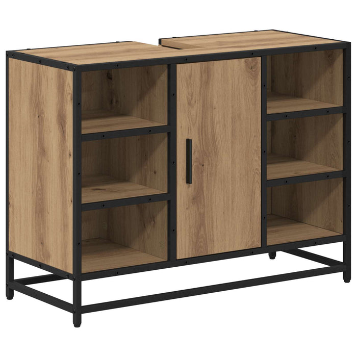 Set de mobilier pentru baie cu sertar 3 pcs Stejar Artizanal WALTI