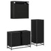 Set de mobilier pentru baie 3 pcs Stejar Negru Lemn compozit - WALTI WALTI