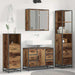 Set de mobilier pentru baie 4 pcs Lemn vechi Lemn compozit - WALTI WALTI